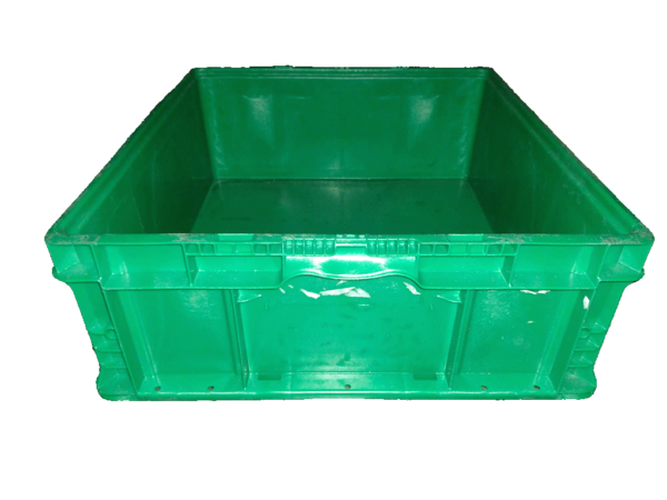 Used HPJ Industries  24" x 22" x 9" Green Hand Tote Smooth Bottom - Image 4