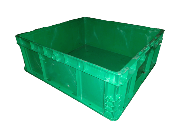 Used HPJ Industries  24" x 22" x 9" Green Hand Tote Smooth Bottom - Image 5