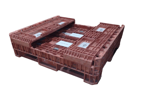 Reconditioned HPJ Industries 45" x 48" x 25" All Orange All Good Runner Bulk Container - Image 3