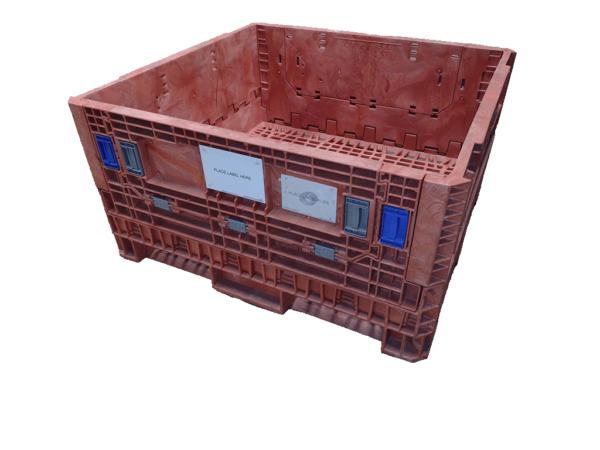 Reconditioned HPJ Industries 45" x 48" x 25" All Orange All Good Runner Bulk Container