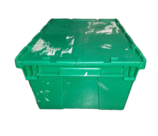 Used HPJ Industries  22" x 16" x 9" Green Flip Top Hand Tote - Image 4