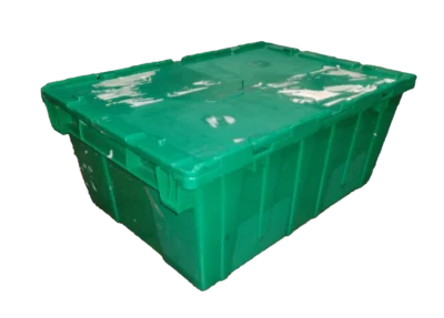 Used HPJ Industries 22" x 16" x 9" Green Flip Top Hand Tote