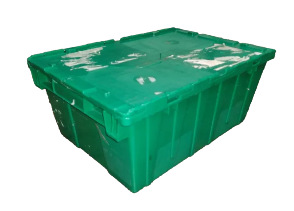 Used HPJ Industries  22" x 16" x 9" Green Flip Top Hand Tote