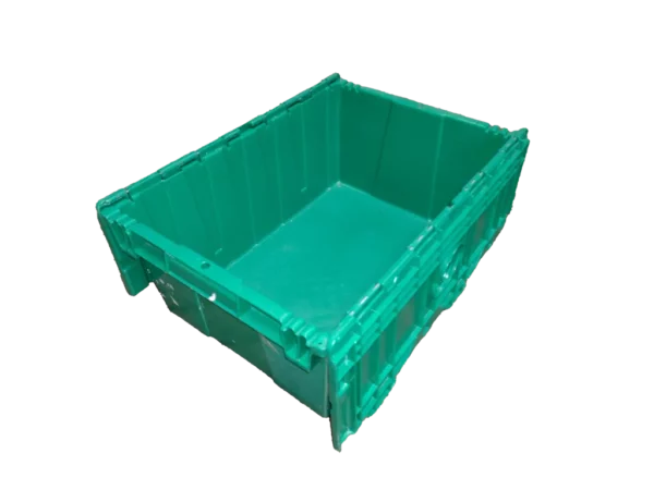 Used HPJ Industries  22" x 16" x 9" Green Flip Top Hand Tote - Image 5