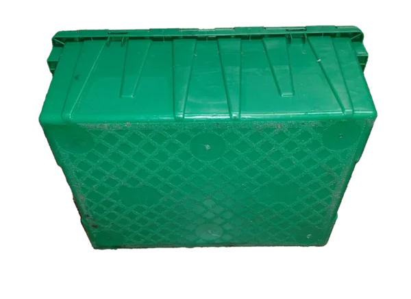 Used HPJ Industries  22" x 16" x 9" Green Flip Top Hand Tote - Image 2