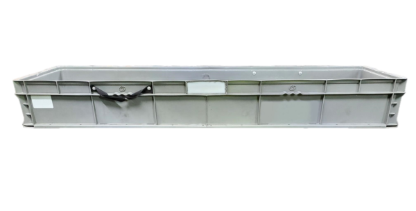Used HPJ Industries  55" x 15" x 7" Gray Cut/Weld Hand Tote Smooth Bottom - Image 3