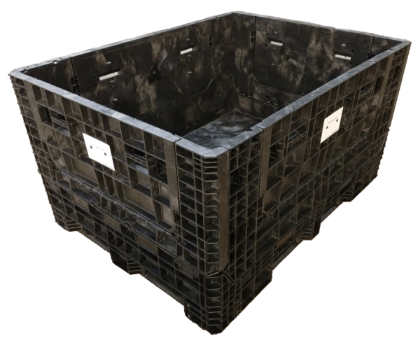 New Buckhorn 64" x 48" x 25" All Black Bulk Container - 4 Drop Doors