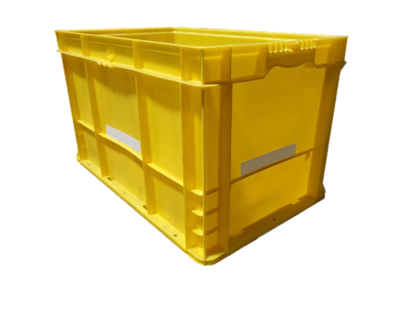 Used HPJ Industries  24" x 15" x 14" Yellow Hand Tote Reinforced Bottom