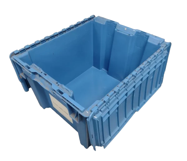 Used HPJ Industries  24" x 20" x 15" Blue Flip Top Hand Tote - Image 3
