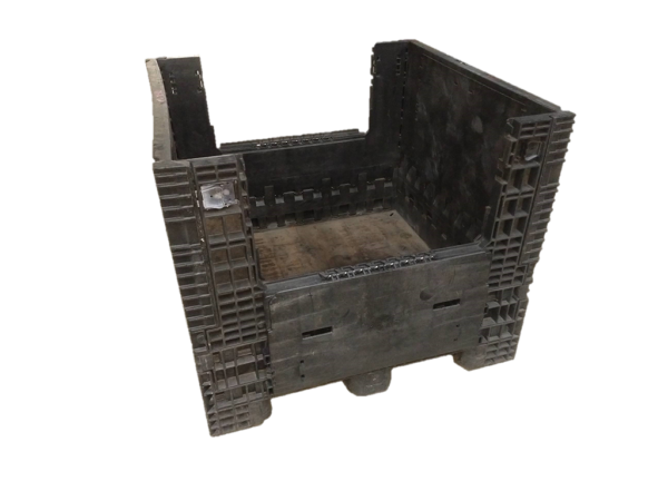 Reconditioned HPJ Industries 45" x 48" x 40" All Black All Good Runner Bulk Container - Image 3