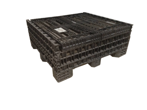 Reconditioned HPJ Industries 45" x 48" x 40" All Black All Good Runner Bulk Container - Image 4