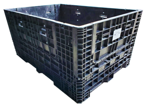New Buckhorn 70" x 48" x 34" All Black Bulk Container - 4 Drop Doors