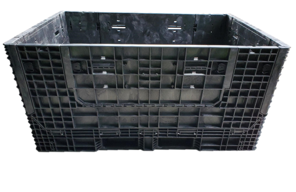 New Buckhorn 70" x 48" x 34" All Black Bulk Container - 4 Drop Doors - Image 3
