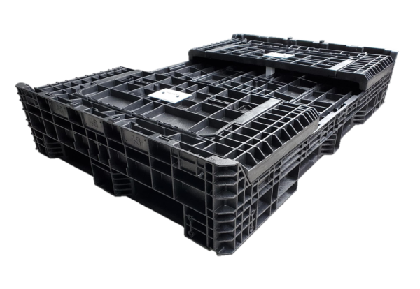 New Buckhorn 70" x 48" x 34" All Black Bulk Container - 4 Drop Doors - Image 7