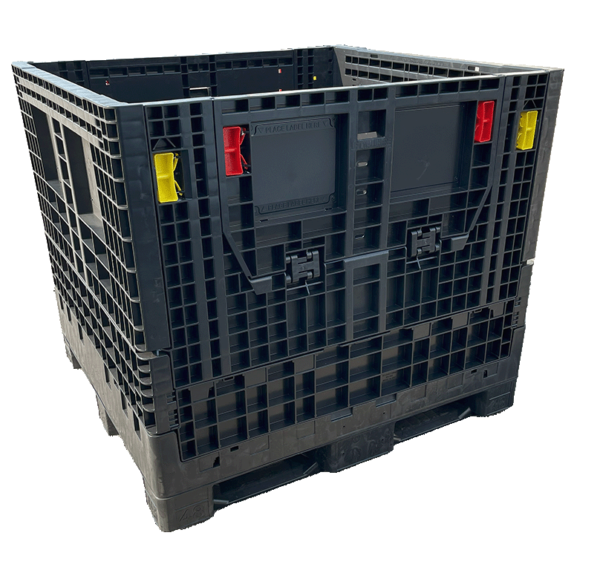 New Monoflo 45" x 48" x 42" All Black Bulk Container<hr />Please Inquire To Receive Current Inventory!