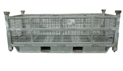 Used HPJ Industries 70" x 30.5" x 34" Collapsible Wire Basket - 2 Removable Drop Doors 34" Sides