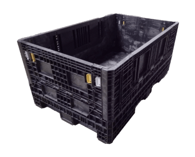 New Orbis 78" x 48" x 34" All Black Bulk Container - 4 Drop Doors