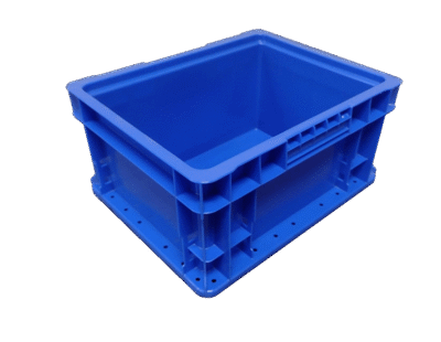 New Schaefer 15" x 12" x 7" Blue Hand Tote Smooth Bottom