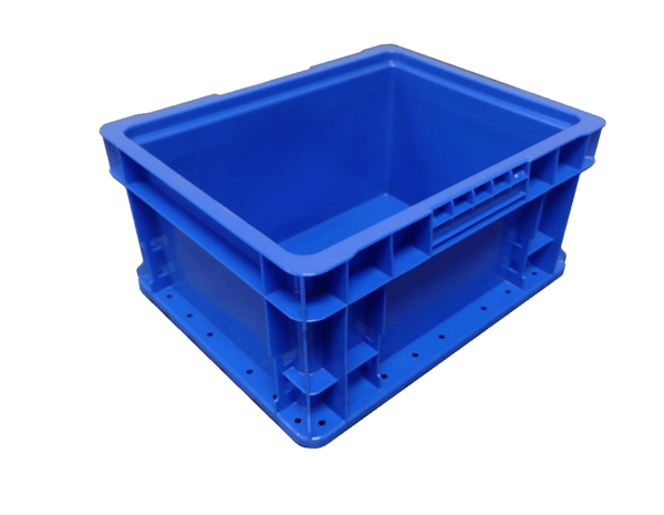 New Schaefer 15" x 12" x 7" Blue Hand Tote Smooth Bottom