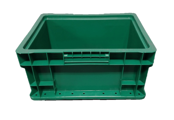 New Schaefer 15" x 12" x 7" Green Hand Tote Smooth Bottom - Image 4