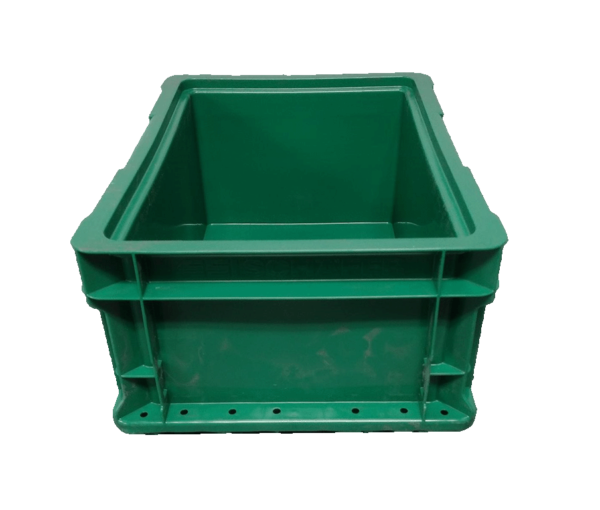 New Schaefer 15" x 12" x 7" Green Hand Tote Smooth Bottom - Image 2