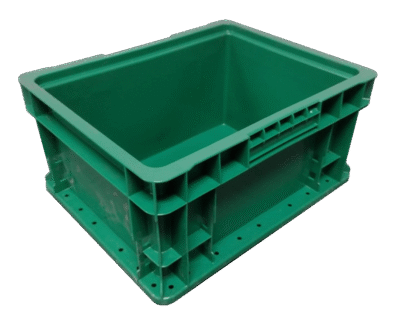 New Schaefer 15" x 12" x 7" Green Hand Tote Smooth Bottom
