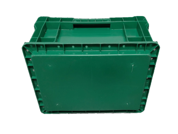 New Schaefer 15" x 12" x 7" Green Hand Tote Smooth Bottom - Image 3