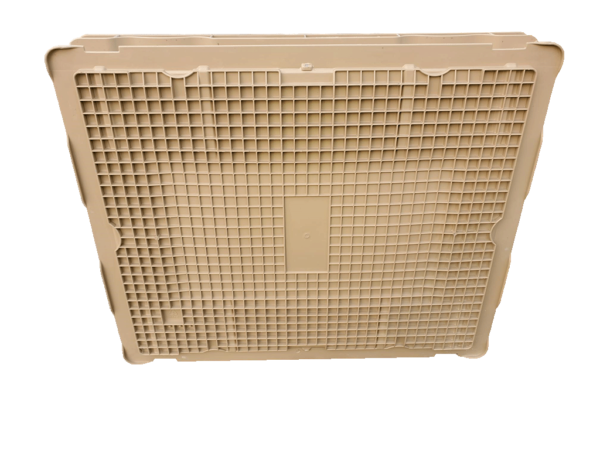 Used HPJ Industries  24" x 20" x 4" Tan Hand Tote Reinforced Bottom - Image 3