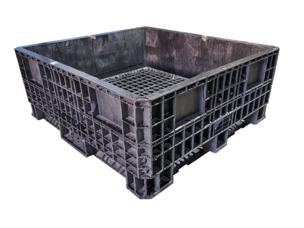 Reconditioned HPJ Industries 45" x 48" x 19" All Black Fixed Wall Bulk Container