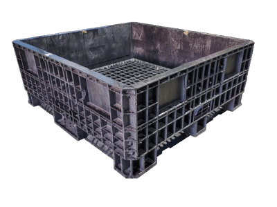 Reconditioned HPJ Industries 45" x 48" x 19" All Black Fixed Wall Bulk Container