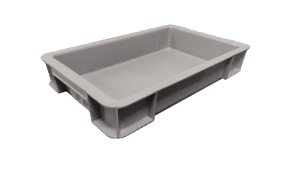 Used HPJ Industries 17" x 11" x 3" Gray Hand Tote Reinforced Bottom