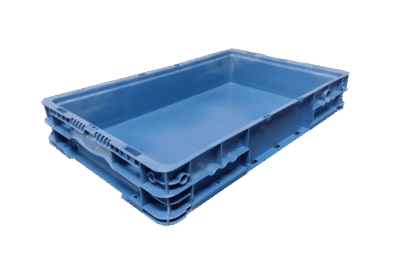 New Orbis 24" x 15" x 4" Blue Hand Tote Smooth Bottom