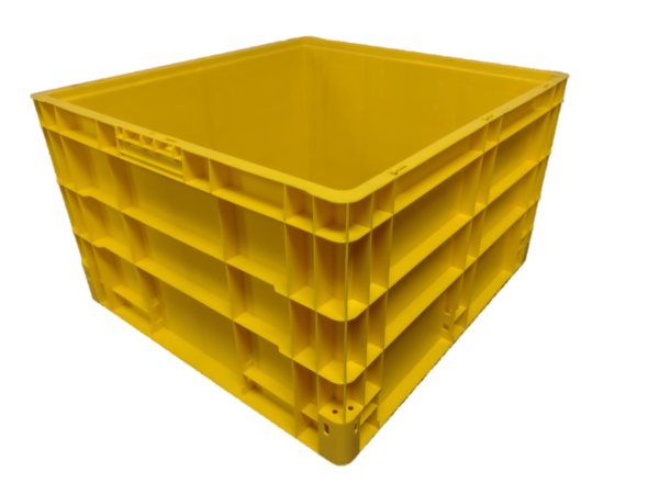 New Schaefer 24" x 22" x 14" Yellow Hand Tote Smooth Bottom