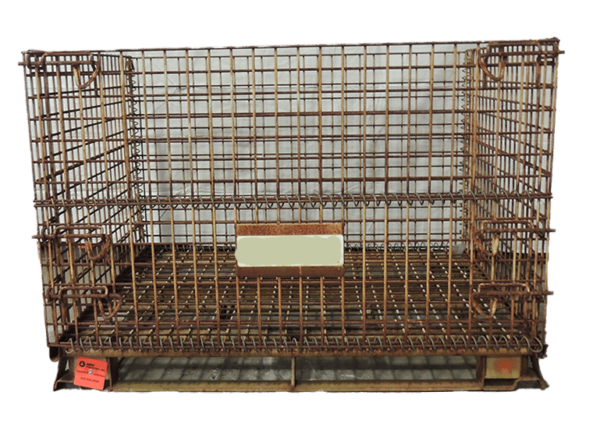 Used HPJ Industries  50" x 40" x 34.5" Collapsible Wire Basket  50" Side - 1 Drop Door