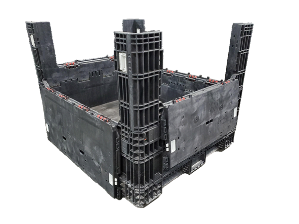 56" x 48" x 42" Reconditioned All Black All Good Runner Bulk Container - 4 Doors - Image 4