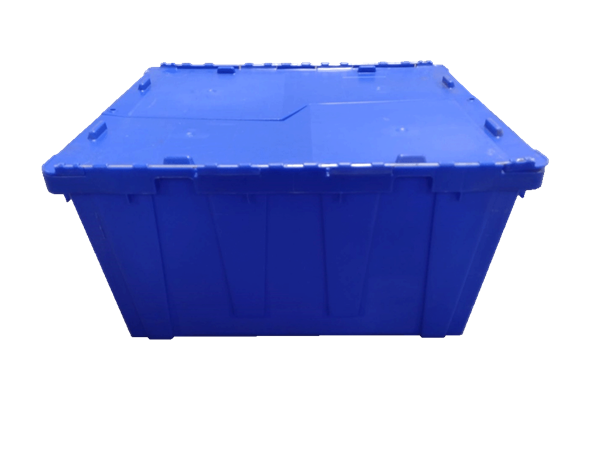 Used HPJ Industries  24" x 20" x 12" Blue Flip Top Hand Tote - Image 5