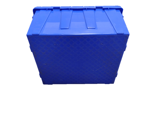 Used HPJ Industries  24" x 20" x 12" Blue Flip Top Hand Tote - Image 4