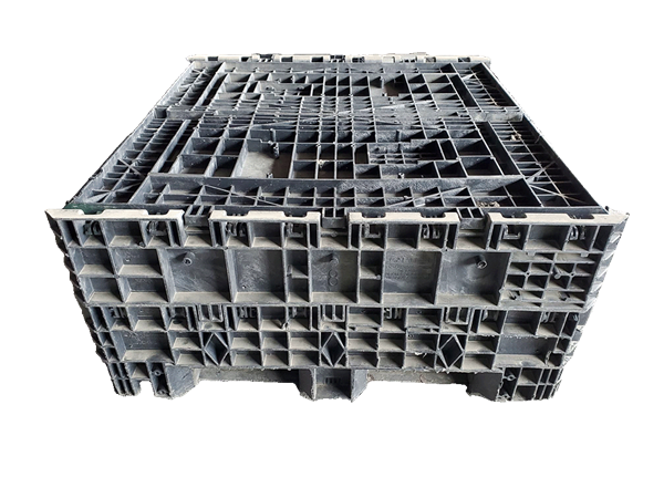 Reconditioned HPJ Industries 45" x 48" x 42" All Black All Good Runner Bulk Container - Image 2