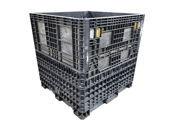 Reconditioned HPJ Industries 45" x 48" x 48" All Black Bulk Container