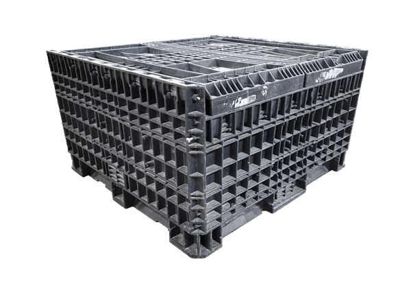 Reconditioned HPJ Industries 45" x 48" x 48" All Black Bulk Container - Image 3