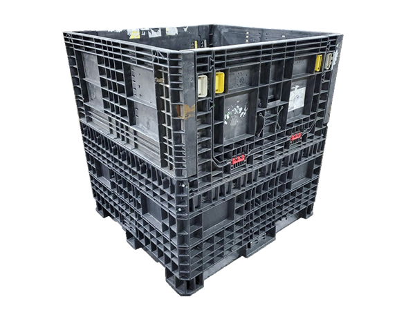 Reconditioned HPJ Industries 45" x 48" x 50" All Black All Good Runner Bulk Container