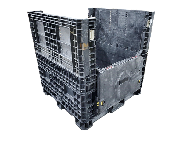 Reconditioned HPJ Industries 45" x 48" x 50" All Black All Good Runner Bulk Container - Image 3