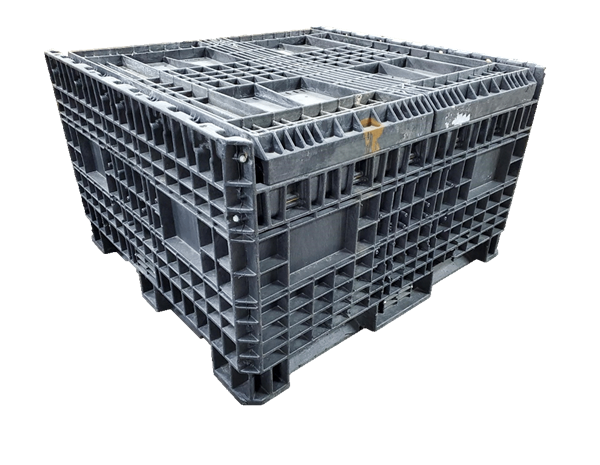 Reconditioned HPJ Industries 45" x 48" x 50" All Black All Good Runner Bulk Container - Image 2