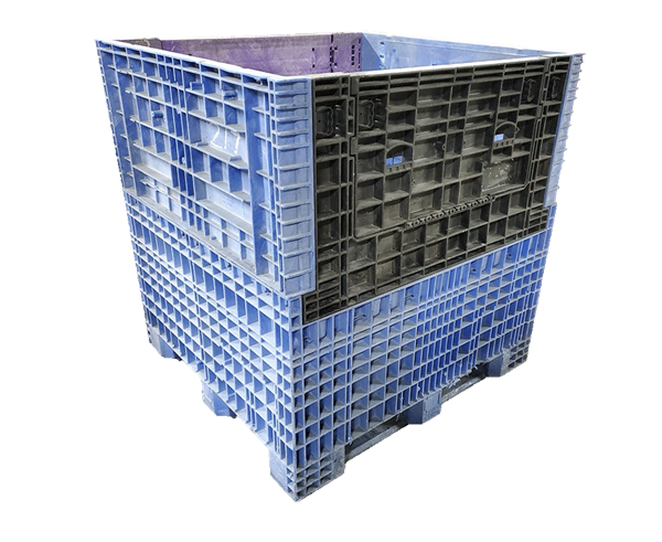 Reconditioned HPJ Industries 45" x 48" x 50" Mixed Color All Good Runner Bulk Container