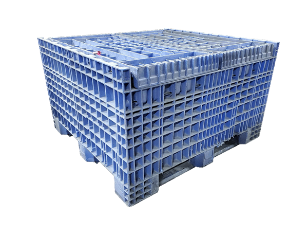 Reconditioned HPJ Industries 45" x 48" x 50" Mixed Color All Good Runner Bulk Container - Image 2
