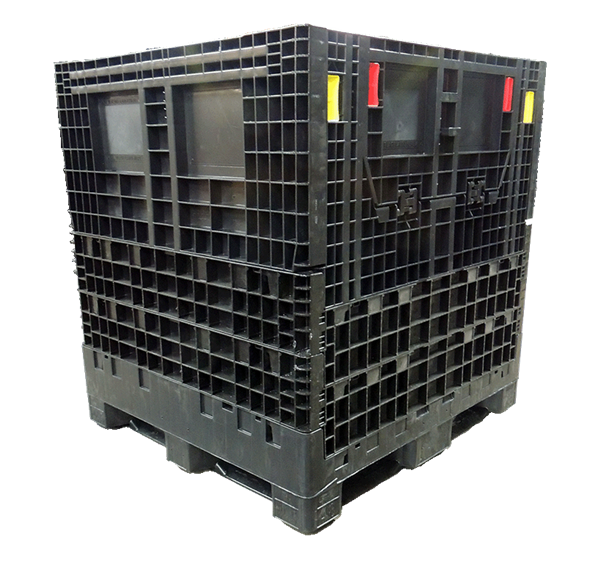 New Monoflo 45" x 48" x 50" All Black Bulk Container