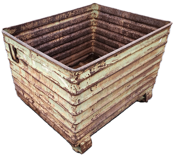 Used HPJ Industries 40" x 33" x 28" Steel Tub No Drop Doors