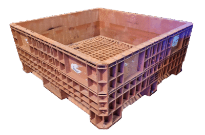 Reconditioned HPJ Industries 45" x 48" x 19" All Orange Fixed Wall Bulk Container
