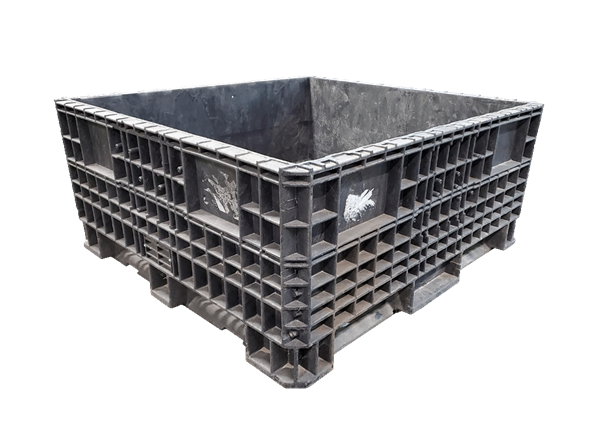 Reconditioned HPJ Industries 45" x 48" x 21" All Black Fixed Wall Bulk Container