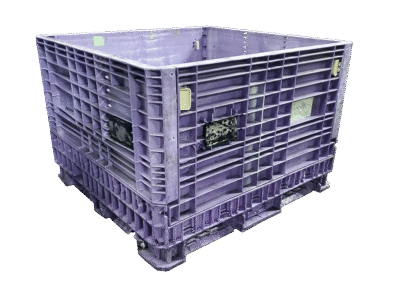 Reconditioned HPJ Industries 45" x 48" x 33" All Purple All Good Runner No Drop Door Bulk Container